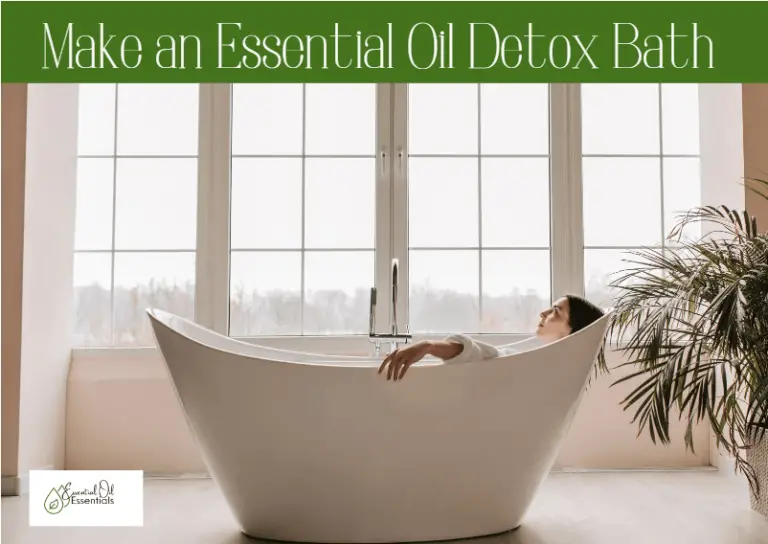 a woman taking an essential oil detox bath